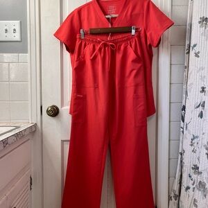 Cherokee Workwear Originals Women's Scrub Set in the Color Spice